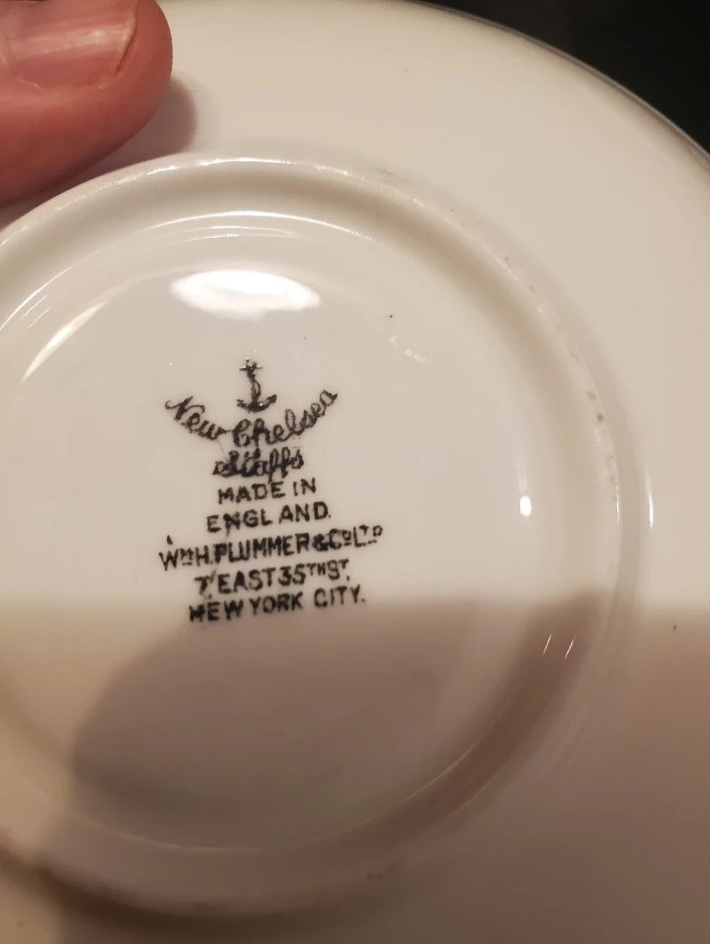 1930s Royal Chelsea Fine Bone Vintage Tea Cup & Saucer Cobalt And Gold